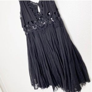 Free People Black Lace Mini Dress